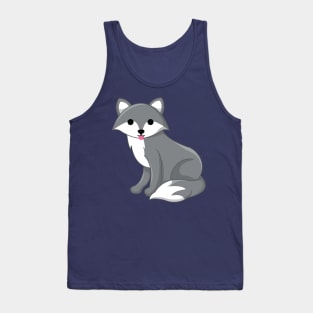 Adorable Fox Cute Silver Nature Animal Tank Top